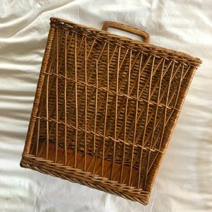 Vintage Wicker Hanging Basket